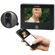 Virone Digitalna špijunka za ulazna vrata, Smart, 4.3", LCD, WiFi - DV-3