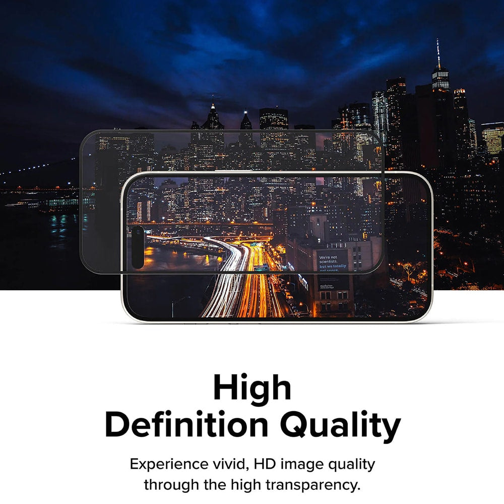 Ringke - Cover Display kaljeno staklo za iPhone 16 Plus/15 Plus - crno