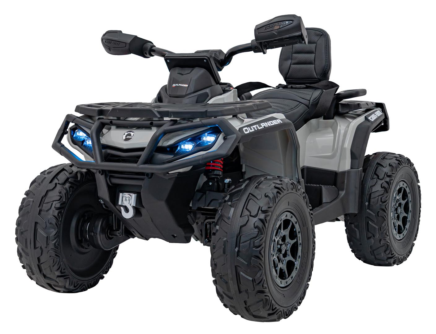 Quad na akumulator Can-Am Outlander ATV 4x4 200W - sivi