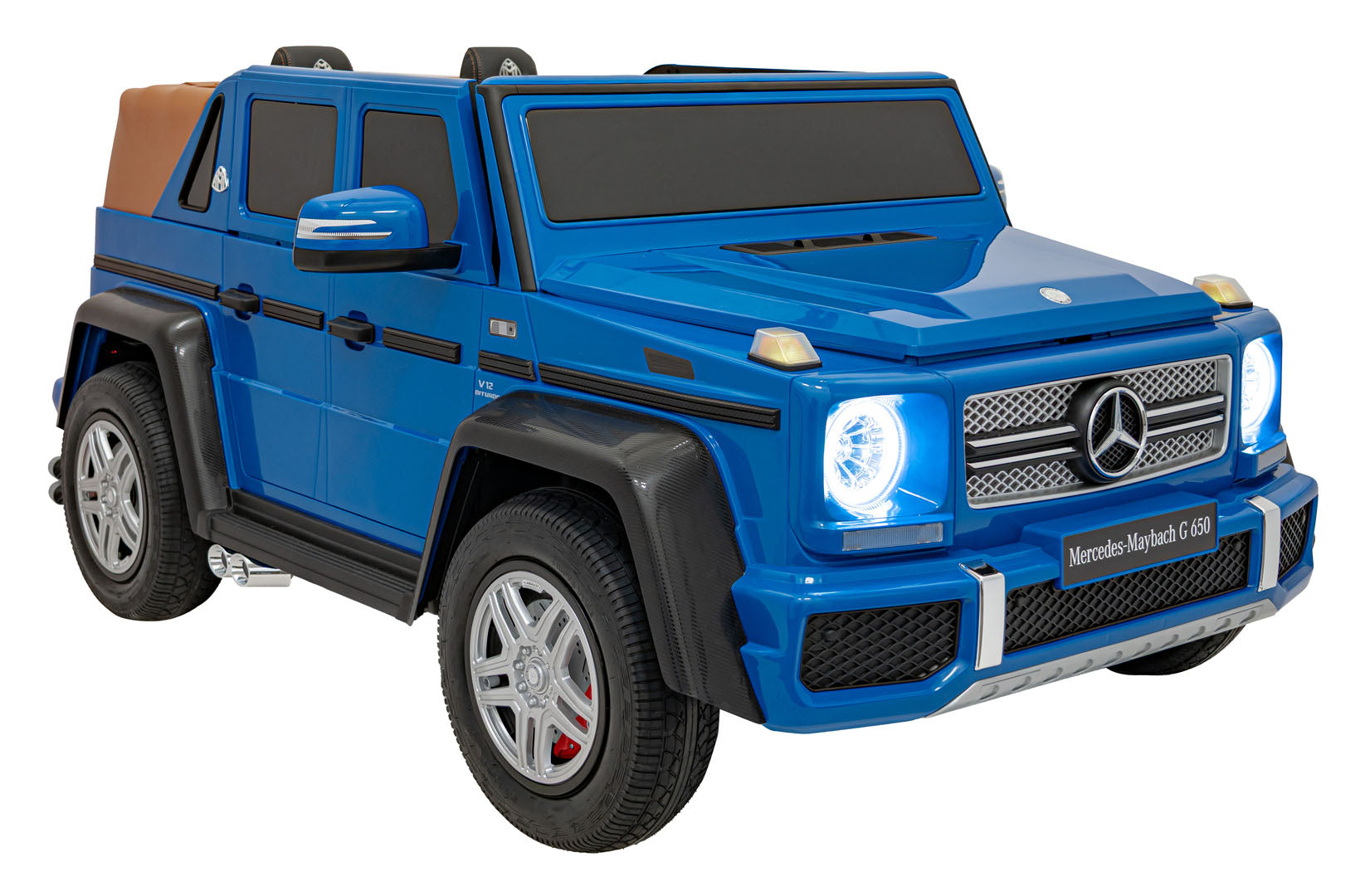 Licencirani auto na akumulator Mercedes Benz MAYBACH G650 STRONG - dvosjed - plavi
