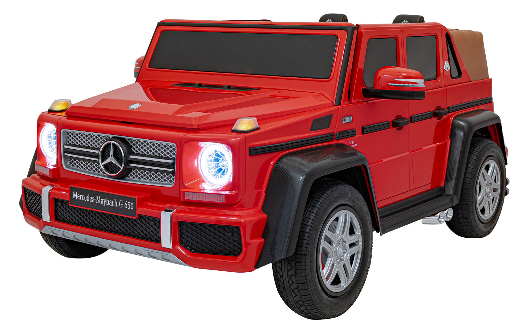 Licencirani auto na akumulator Mercedes Benz MAYBACH G650 STRONG - dvosjed - crveni