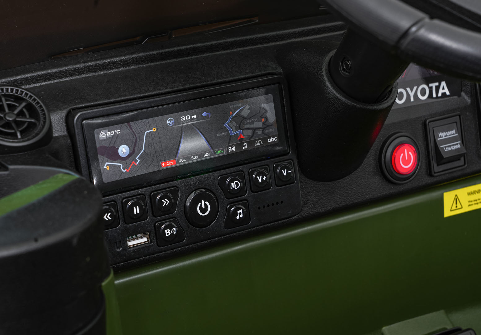 Licencirani auto na akumulator Toyota Land Cruiser PRADO 4x4 - tamno zeleni