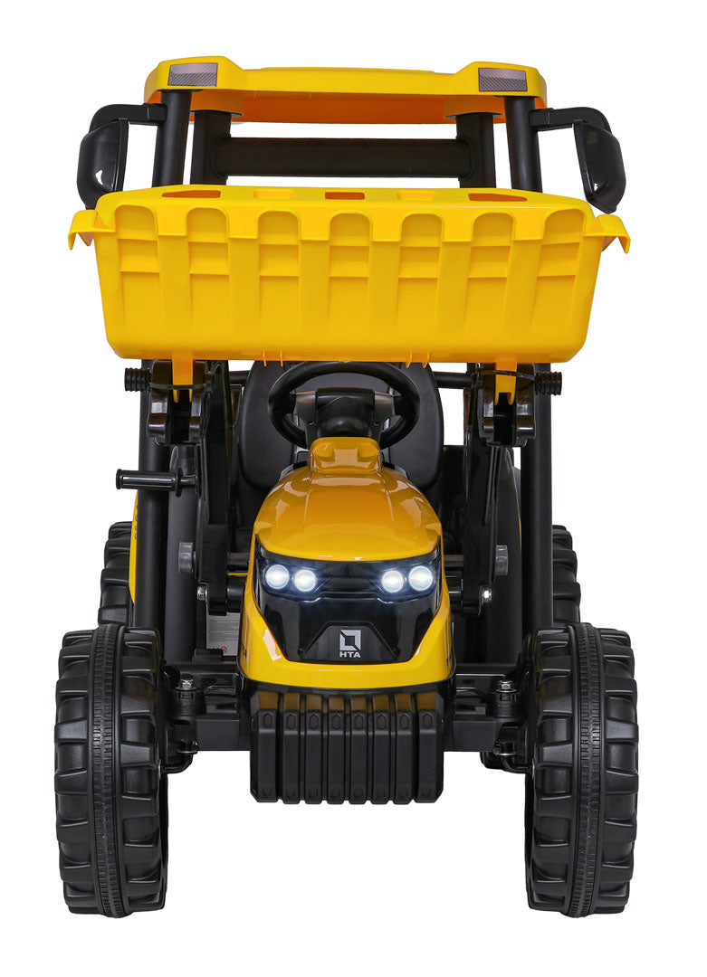 Traktor na akumulator s prikolicom MEGA D68 - žuti