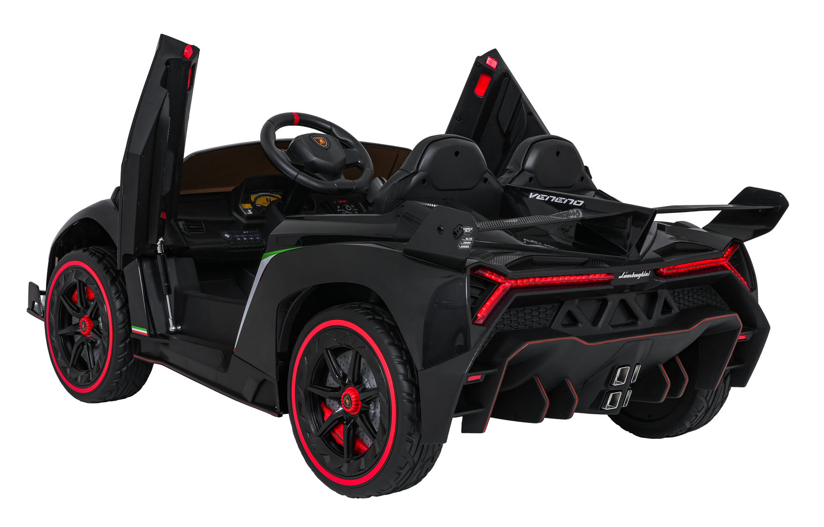 Licencirani auto na akumulator Lamborghini Veneno 4x4 - dvosjed - crni