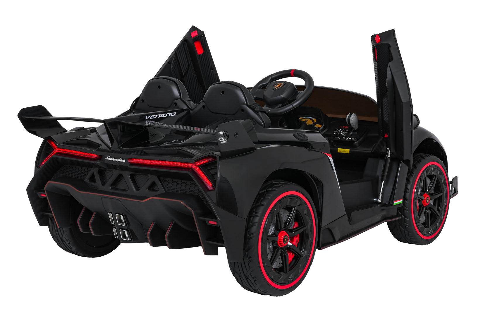 Licencirani auto na akumulator Lamborghini Veneno 4x4 - dvosjed - crni