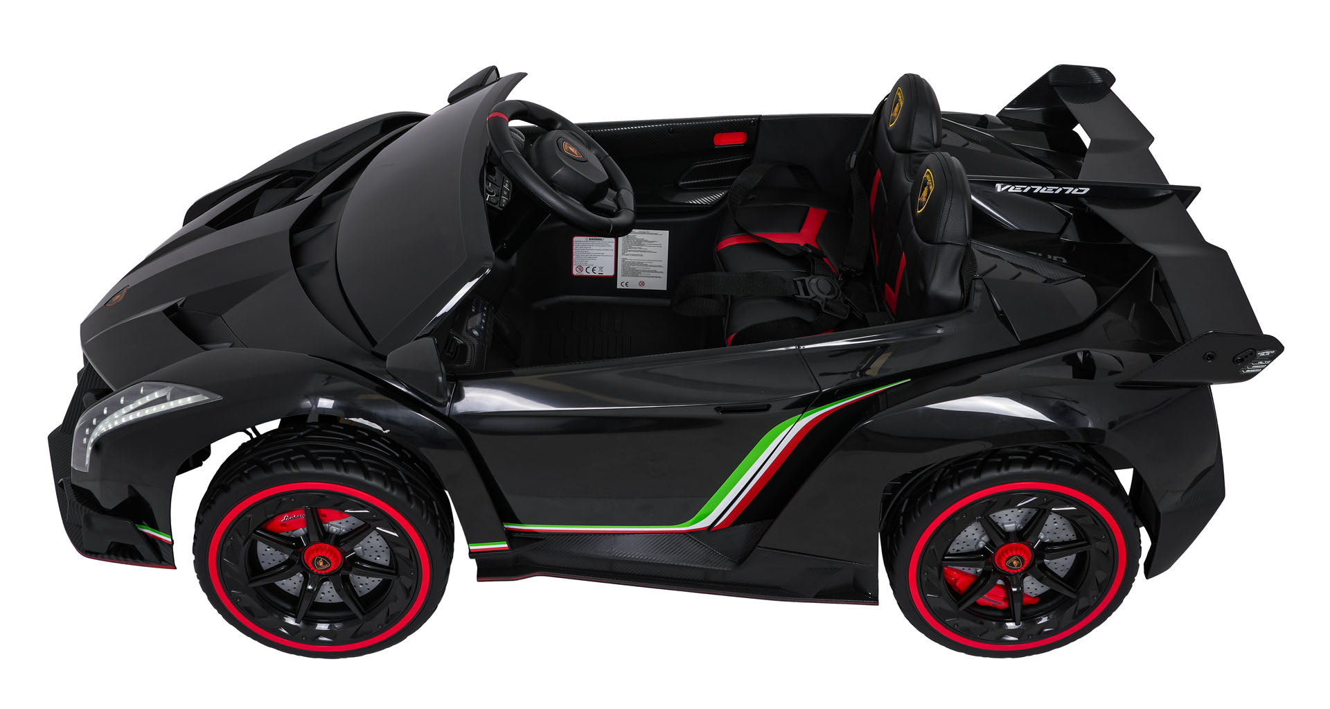 Licencirani auto na akumulator Lamborghini Veneno 4x4 - dvosjed - crni