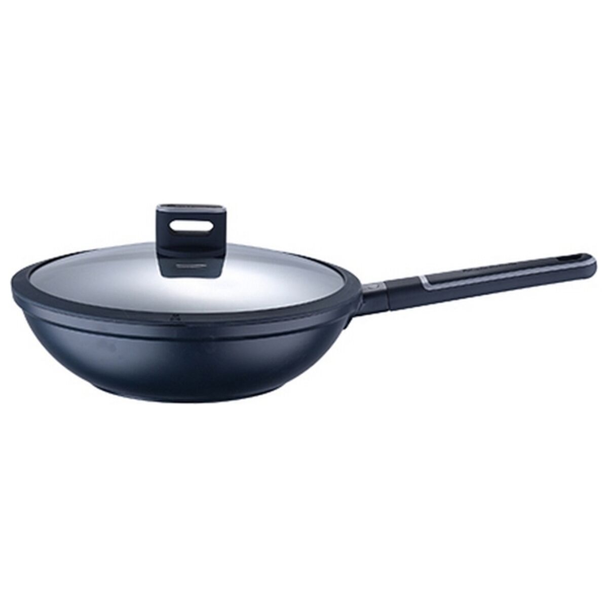 Tava za Wok Masterpro Indigo Crna Aluminij (Ø 28 cm)