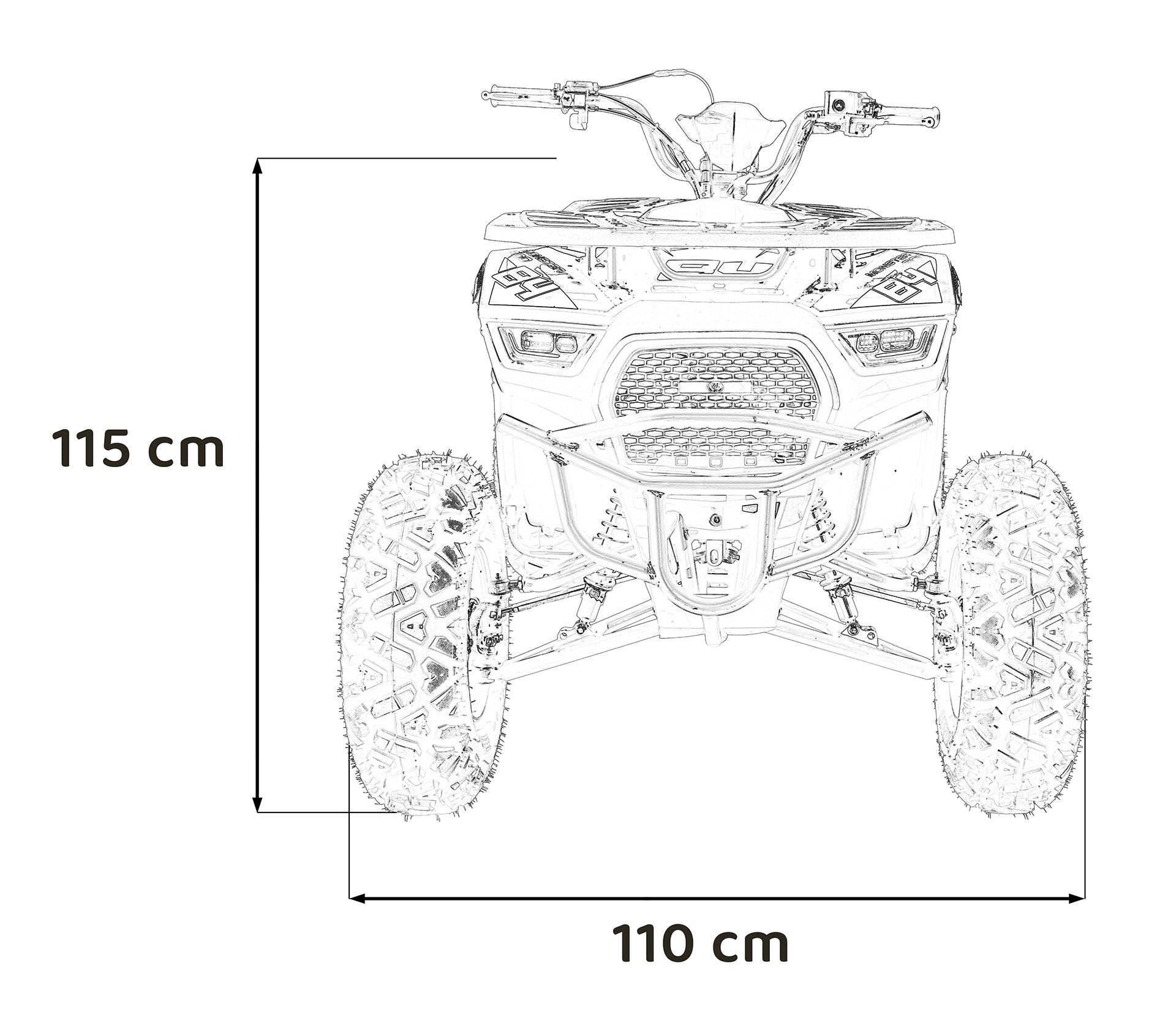 Quad na benzin MONSTER 200CC - crveni