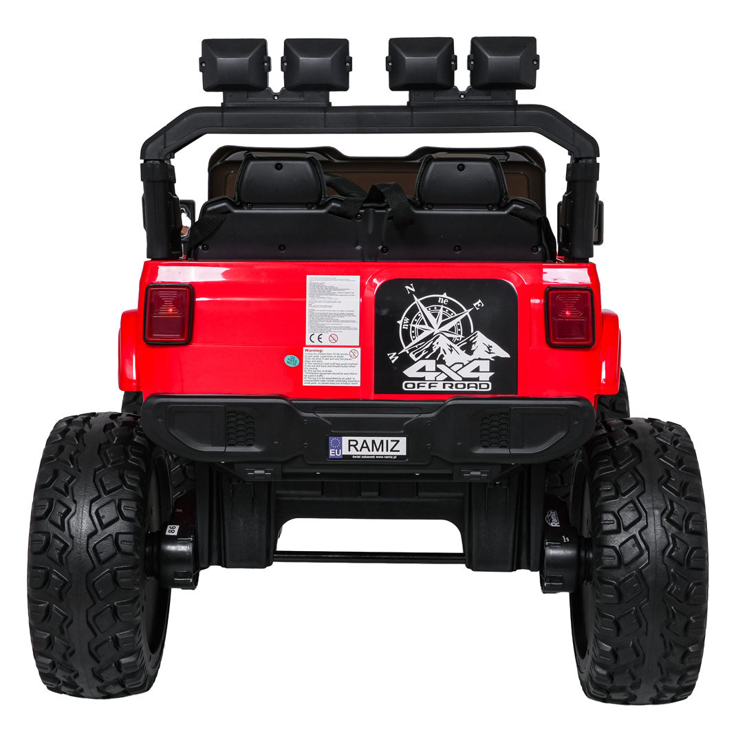 Auto na akumulator Extreme Sport 4x4 s podesivom dužinom vozila - dvosjed - crveni
