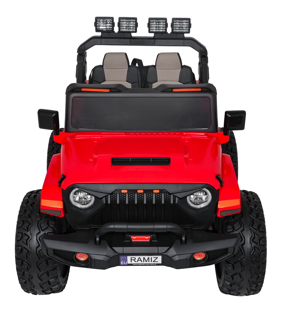 Auto na akumulator Extreme Sport 4x4 s podesivom dužinom vozila - dvosjed - crveni