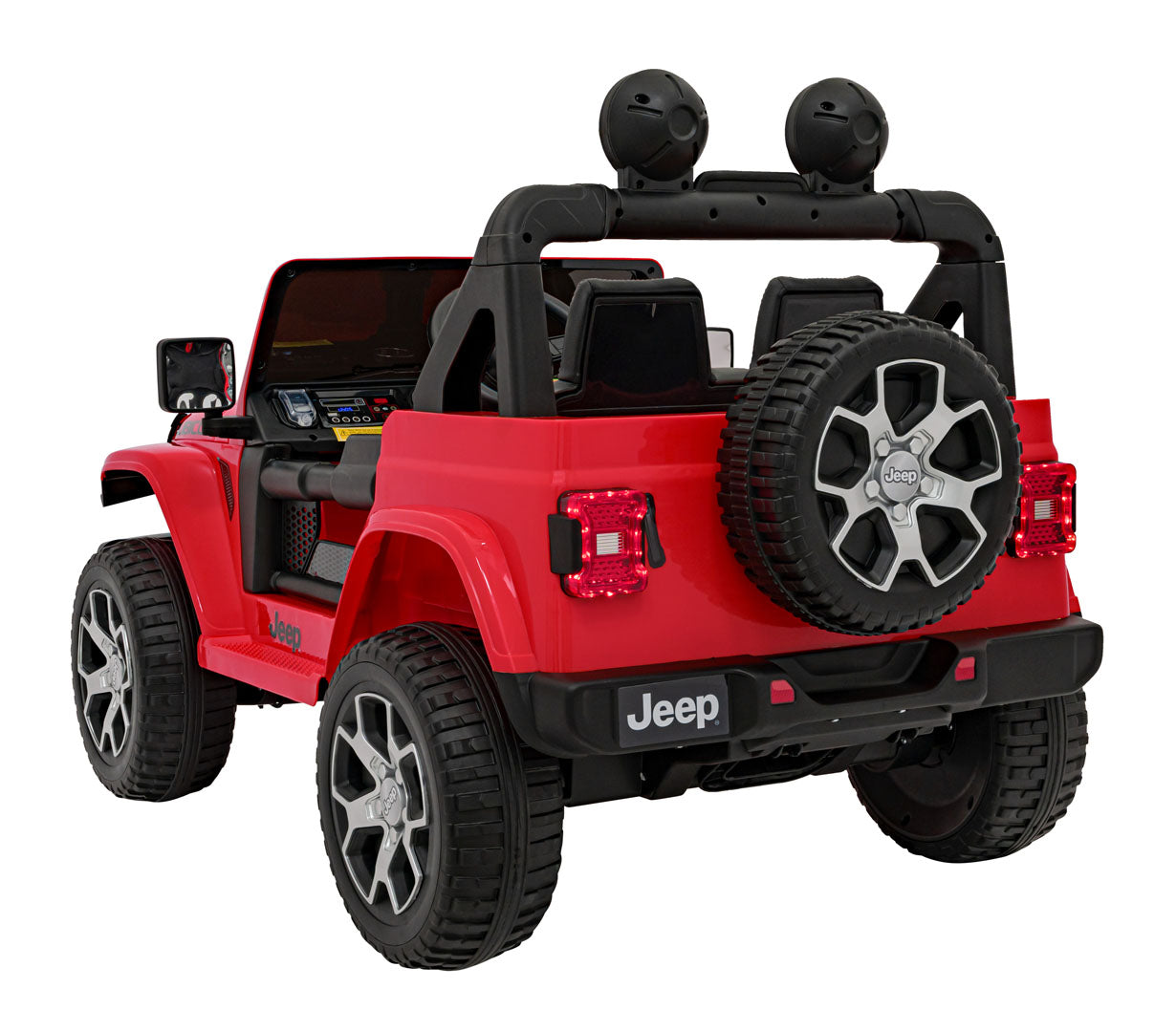 Licencirani auto na akumulator Jeep Wrangler Rubicon 4x4 - crveni