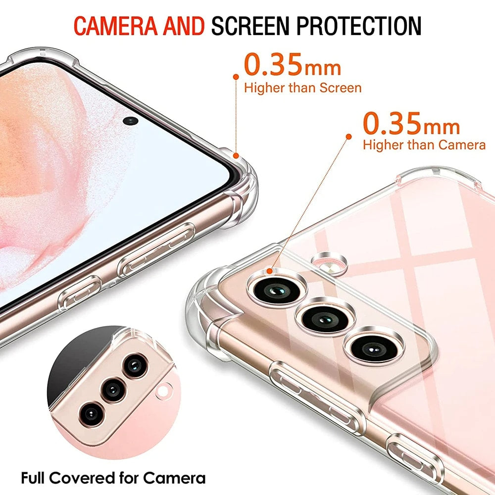 Techsuit Shockproof Clear Silicone prozirna maskica otporna na udarce za Samsung Galaxy S21 FE 5G