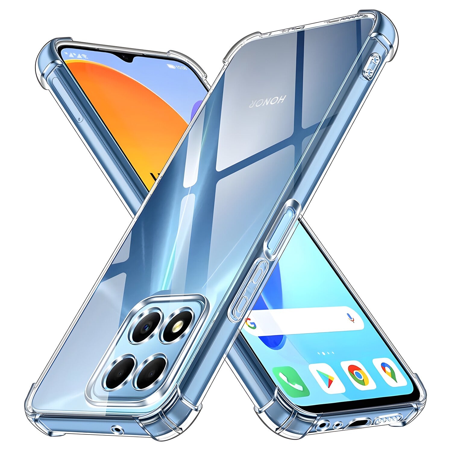Silikonska futrola s ojačanim rubovima za Honor X6/X8 5G/70 Lite - Prozirna KP31024