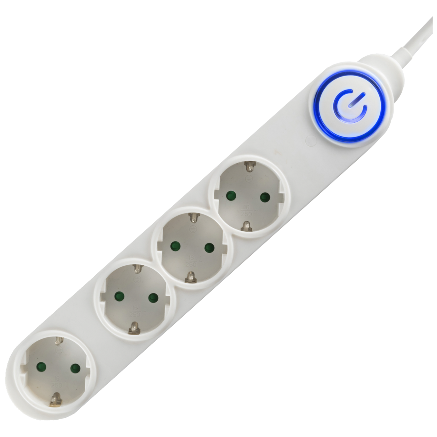 home Produžni kabel, 4 utičnice, 3 x 1,0mm², 1,5met, bijeli - NV 04TK/WH