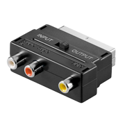 ZED electronic Scart prelaz na 3 x RCA (činč), sa prekidačem, bulk - BK-VP49