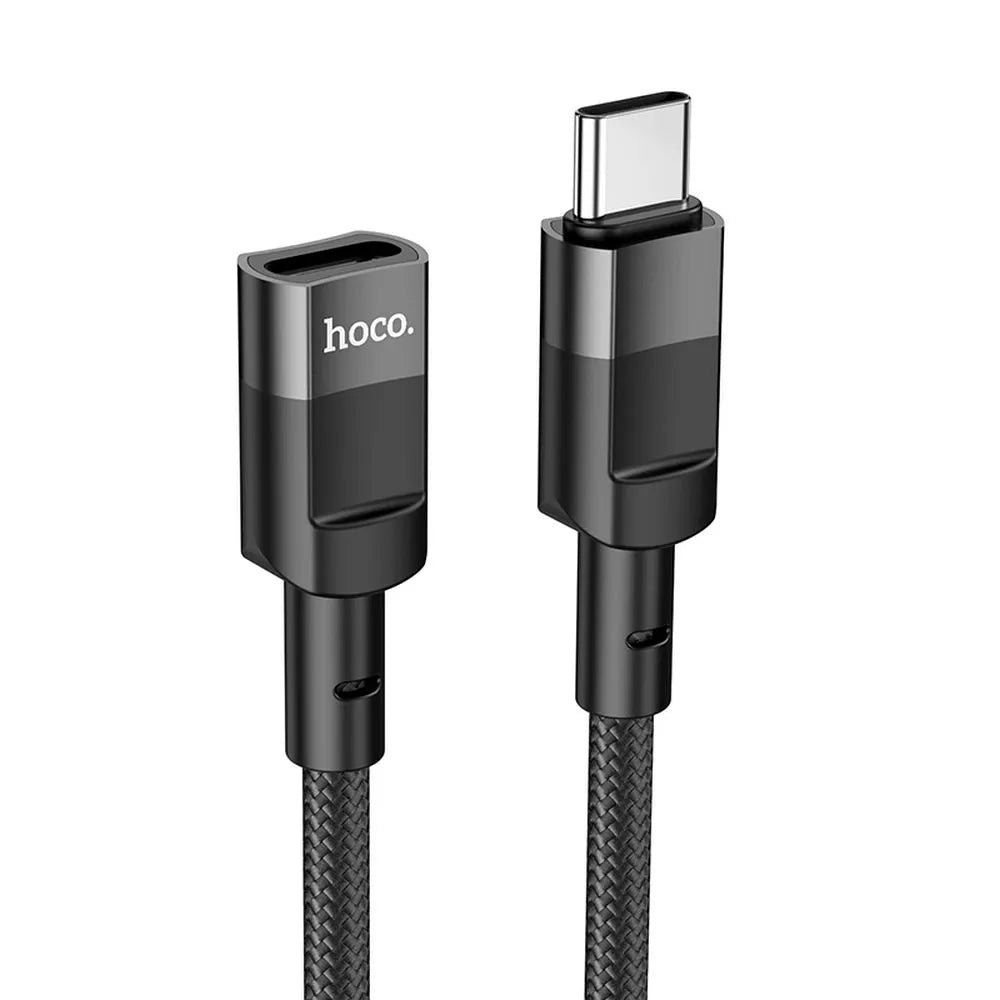 HOCO adapter tipa C (muški) na tip C (ženski) U107 1,2 m crni