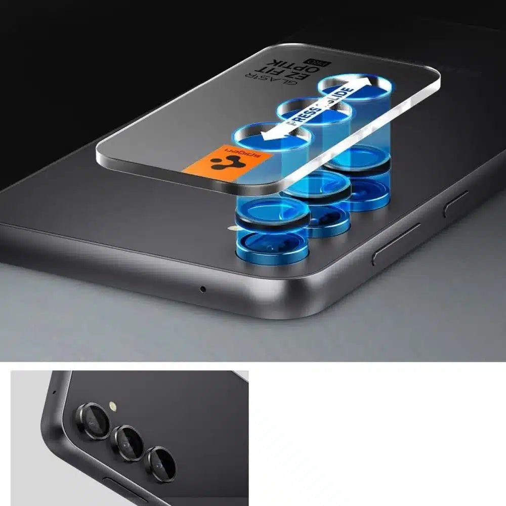 SPIGEN OPTIK.TR EZ FIT Zaštita za kameru 2 kom za SAMSUNG S23 FE crna