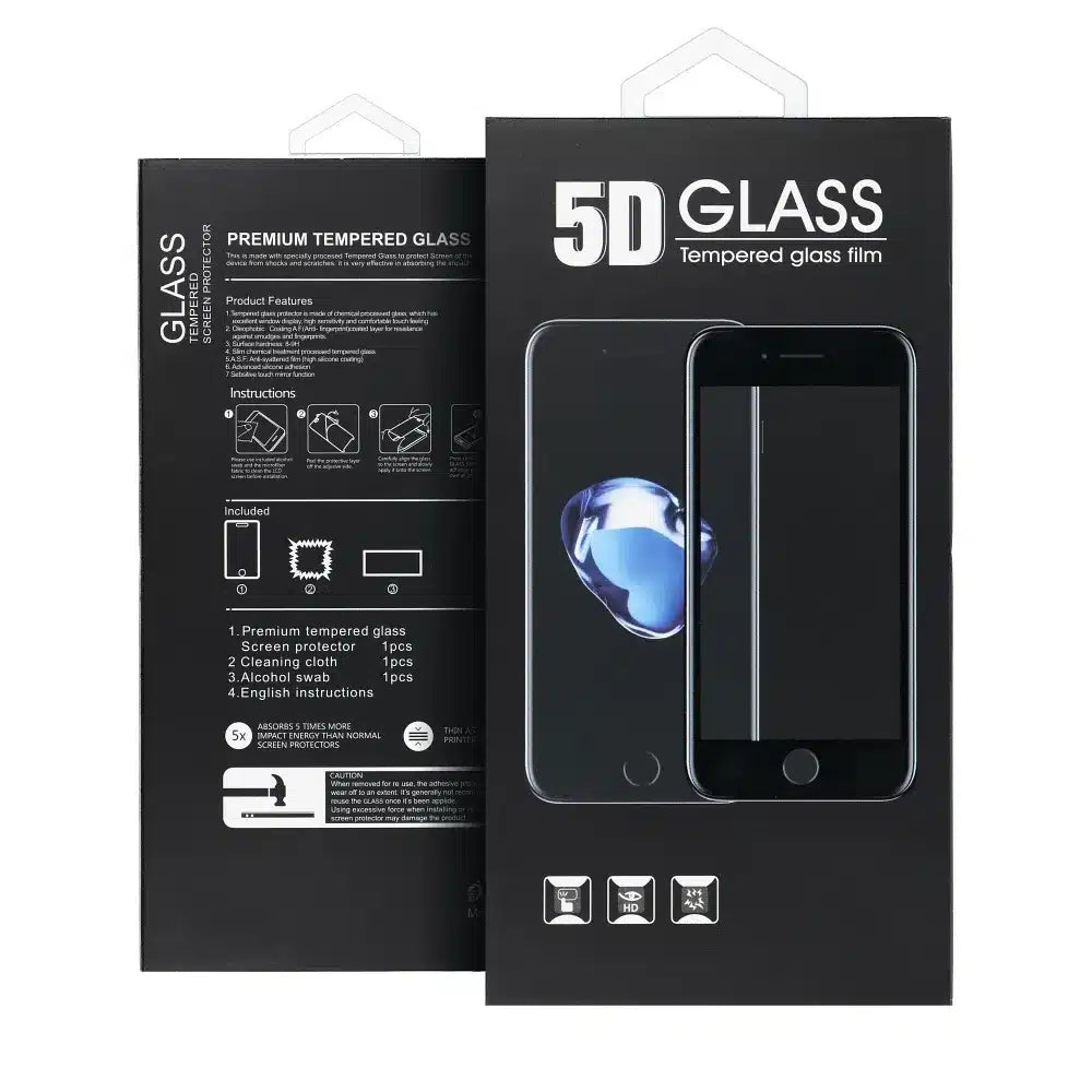 5D Full Glue Tempered Glass - za Xiaomi Redmi 8 / 8A crno