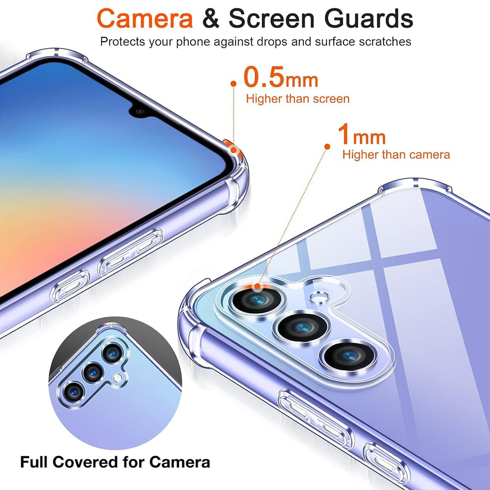 Techsuit Shockproof Clear Silicone prozirna maskica otporna na udarce za Samsung Galaxy A35 5G