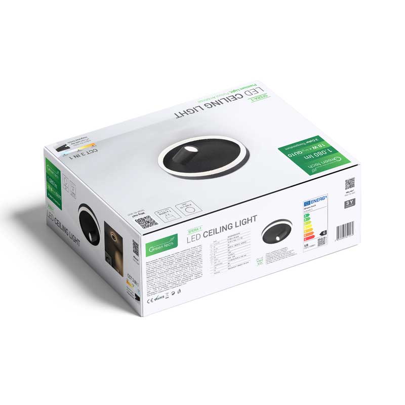 Stropna dekorativna svjetiljka Green Tech SFERA-1 18W
