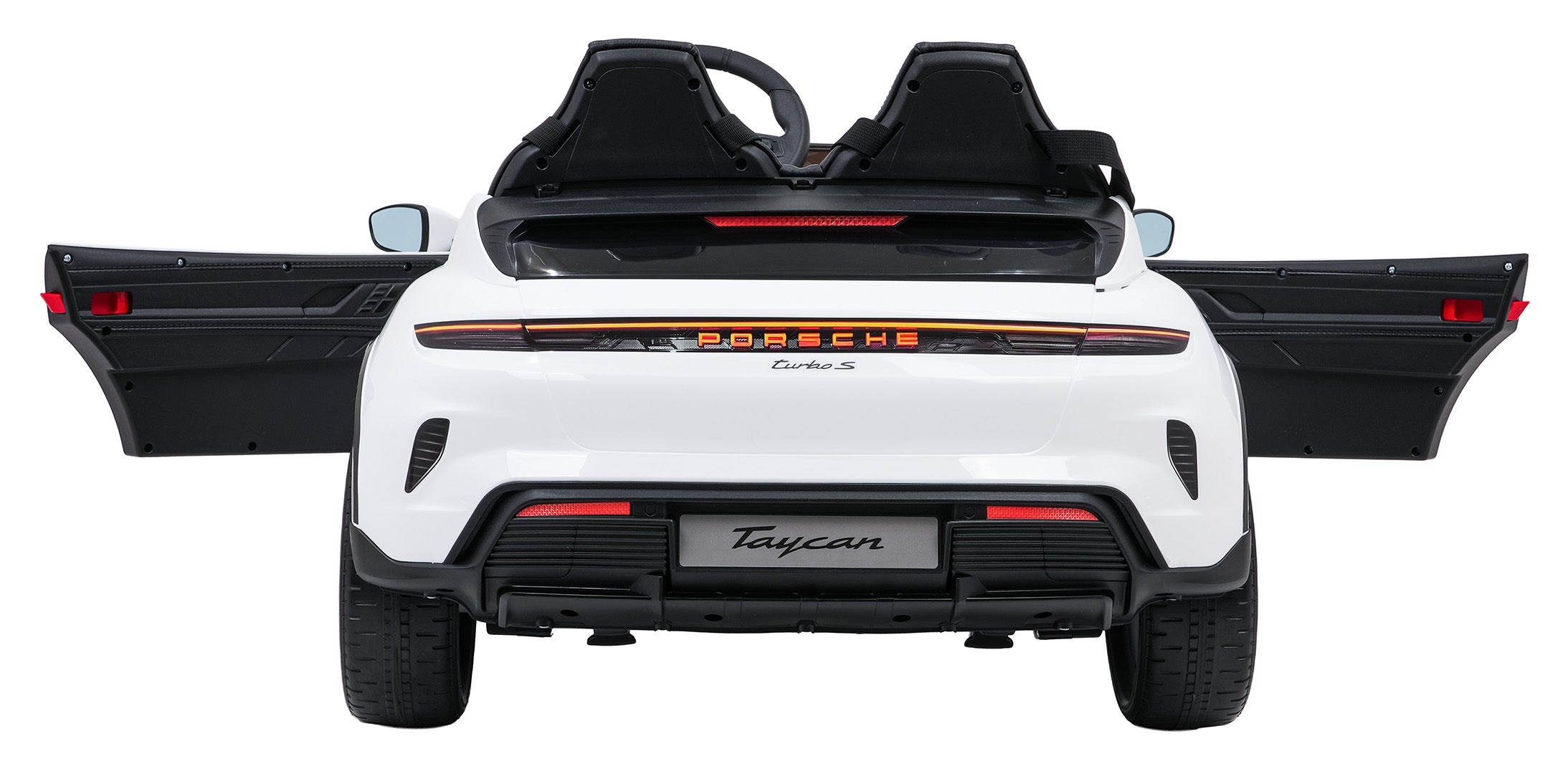 Licencirani auto na akumulator Porsche Taycan Turbo S - dvosjed - bijeli