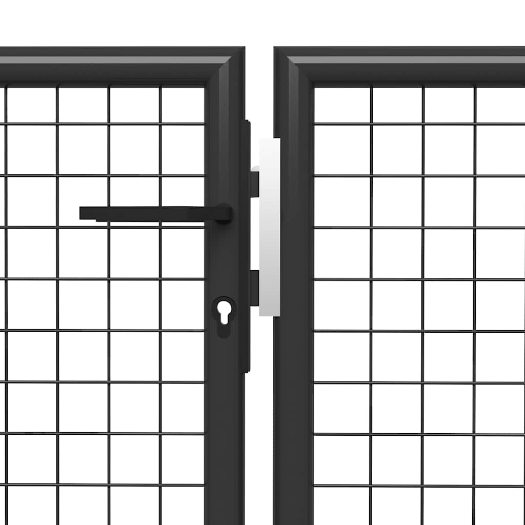 Vrtna vrata čelična 500 x 150 cm antracit