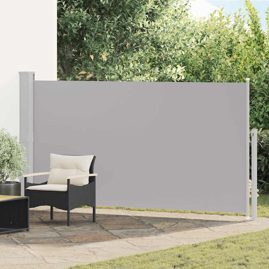 Uvlačiva bočna tenda za terasu 160 x 300 cm siva