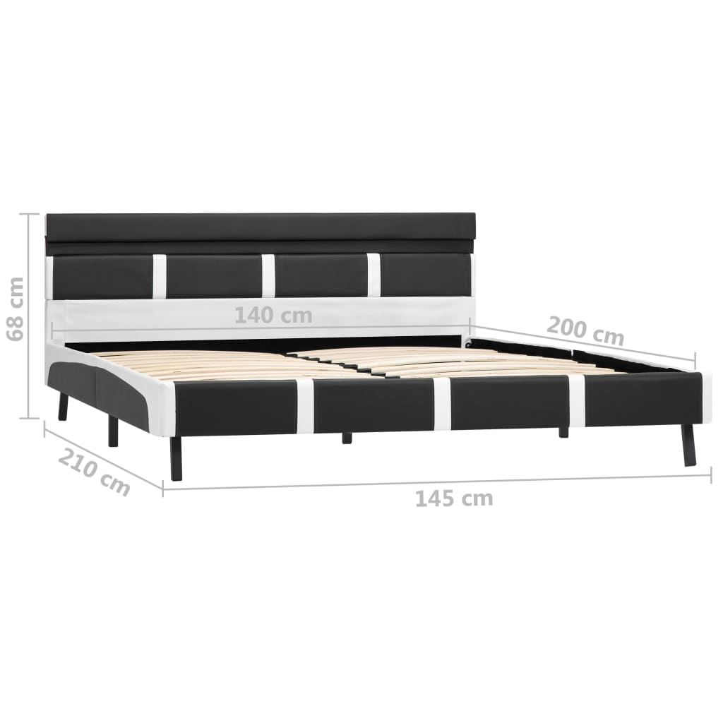 Okvir za krevet od umjetne kože s LED svjetlom sivi 140x200 cm