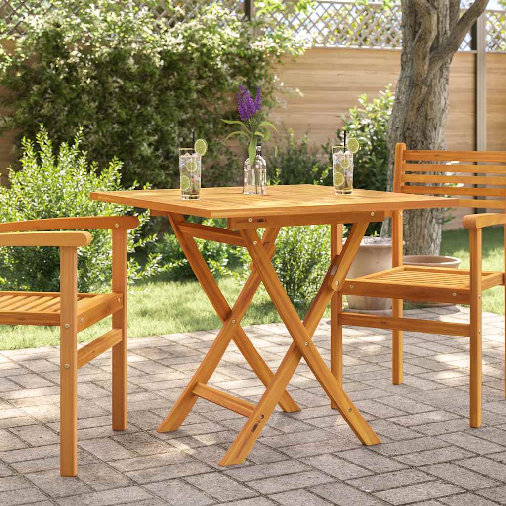 Sklopivi vrtni stol 85 x 85 x 76 cm od masivne tikovine