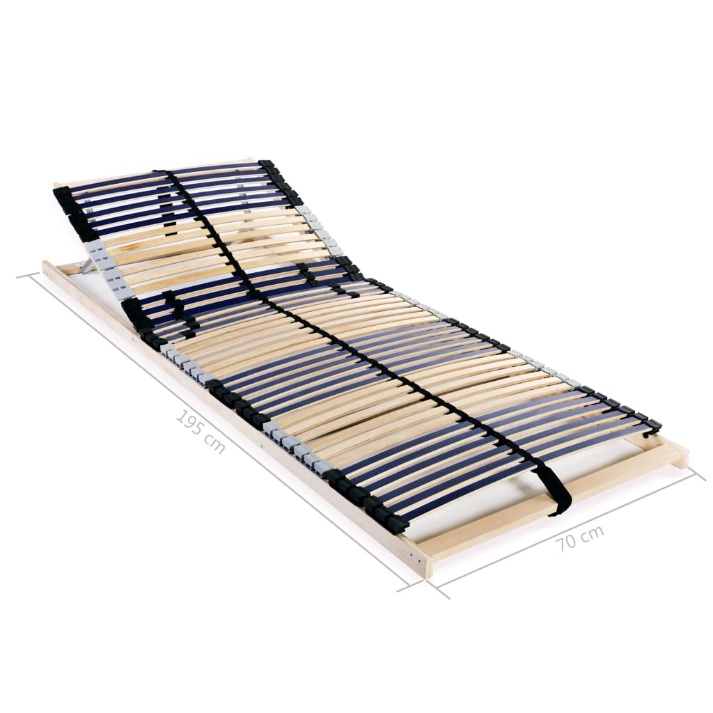 Podnice za krevet 2 kom s 42 letvice i 7 zona 70 x 200 cm