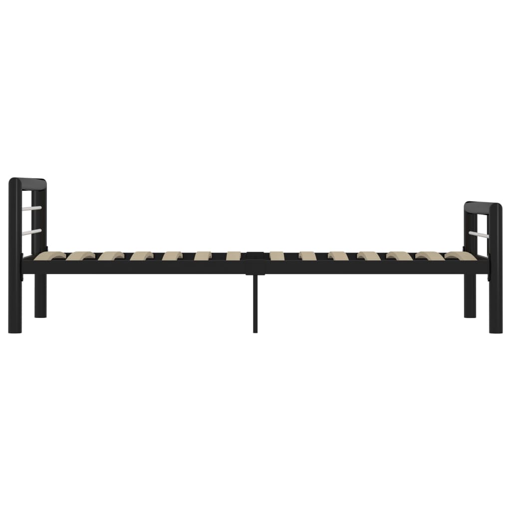 Okvir za krevet crno-bijeli metalni 90 x 200 cm