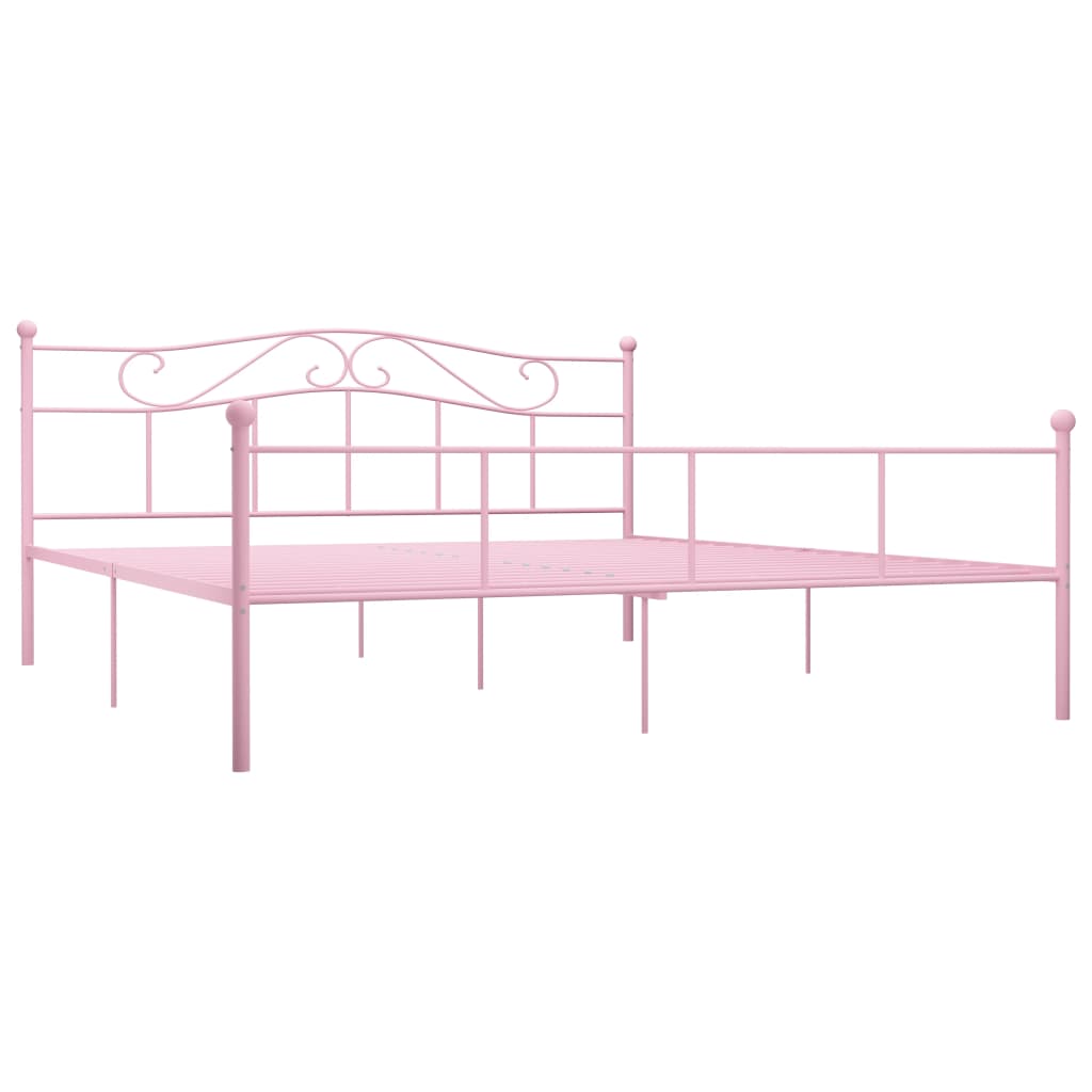 Okvir za krevet ružičasti metalni 180 x 200 cm