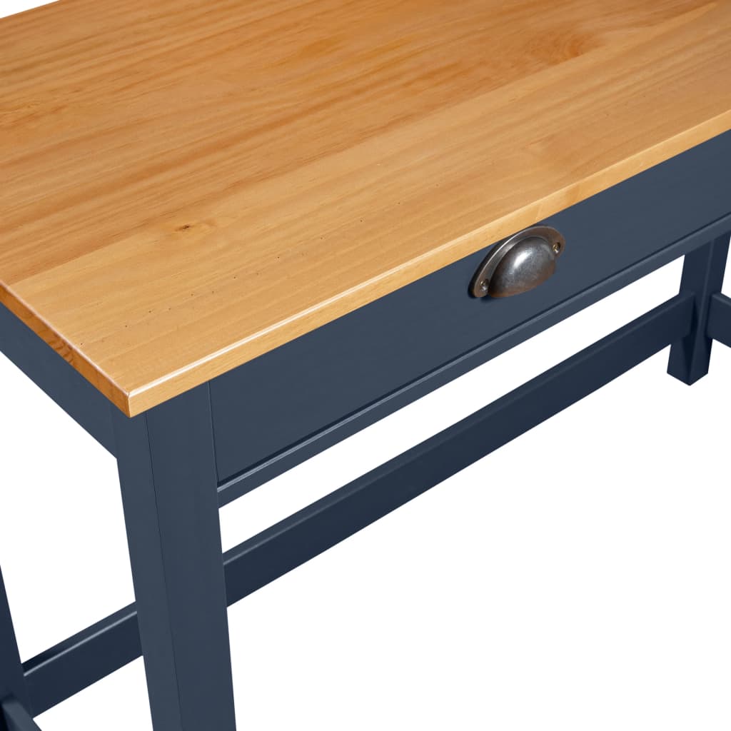 Konzolni stol Hill s 2 ladice sivi 110 x 45 x 74 cm od borovine