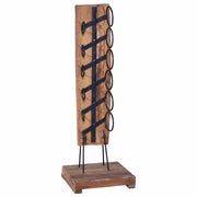 Stalak za vino za 6 boca 35 x 35 x 100 cm od masivne tikovine