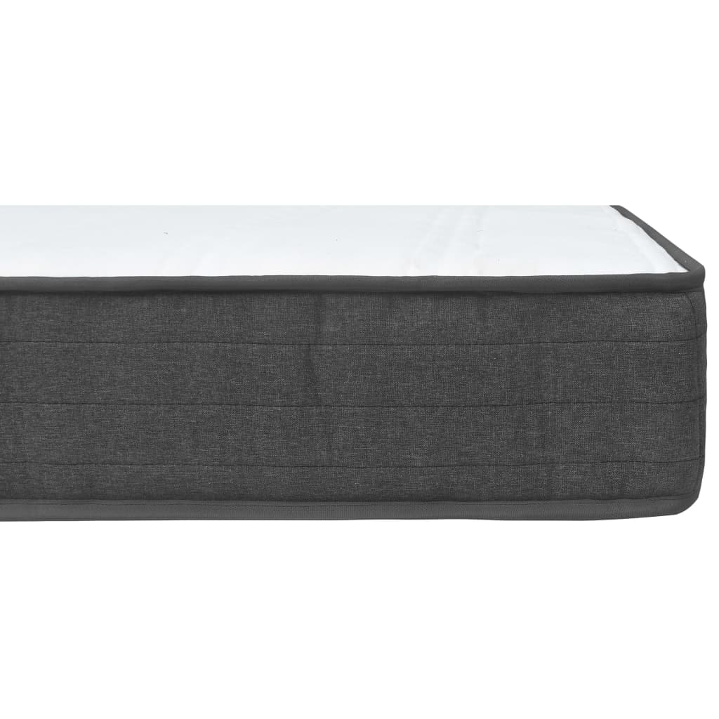 Krevet od tkanine s oprugama tamnosivi 200 x 200 cm