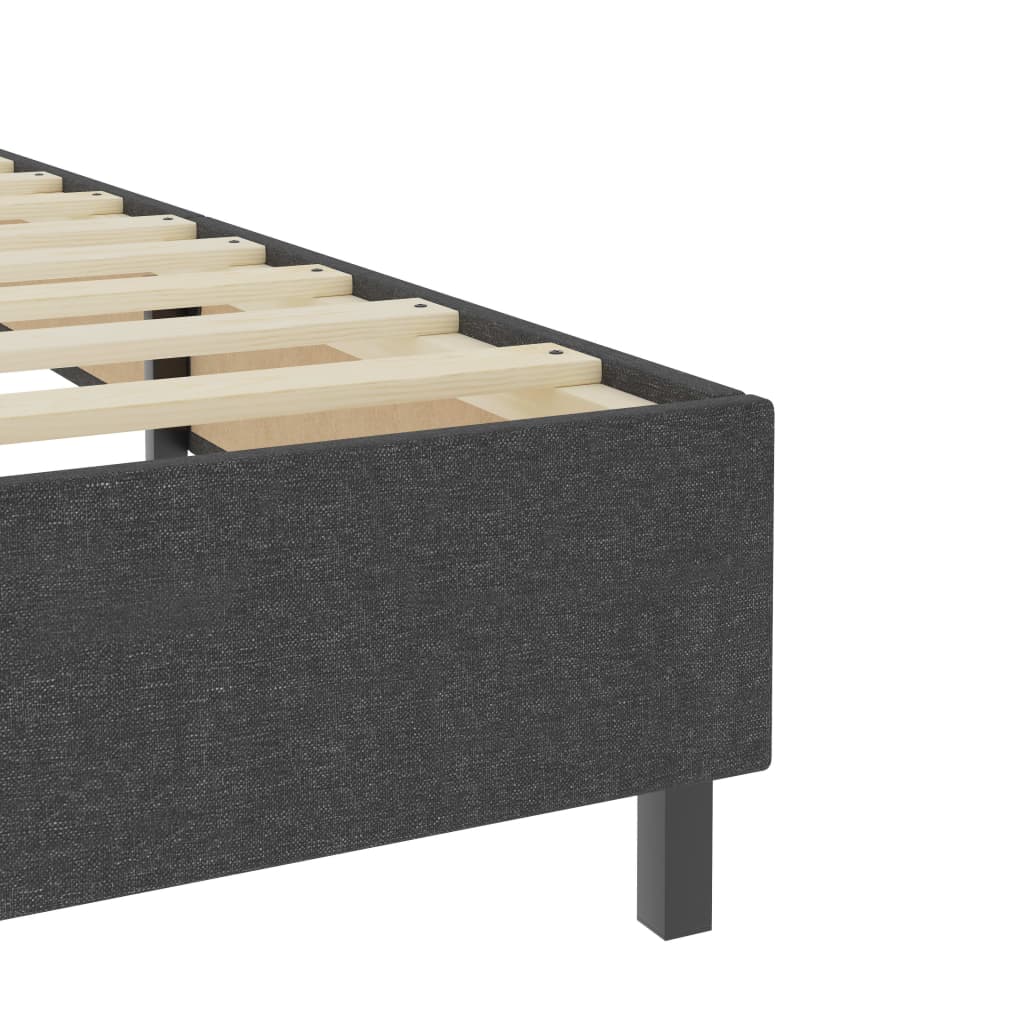 Krevet od tkanine s oprugama tamnosivi 100 x 200 cm