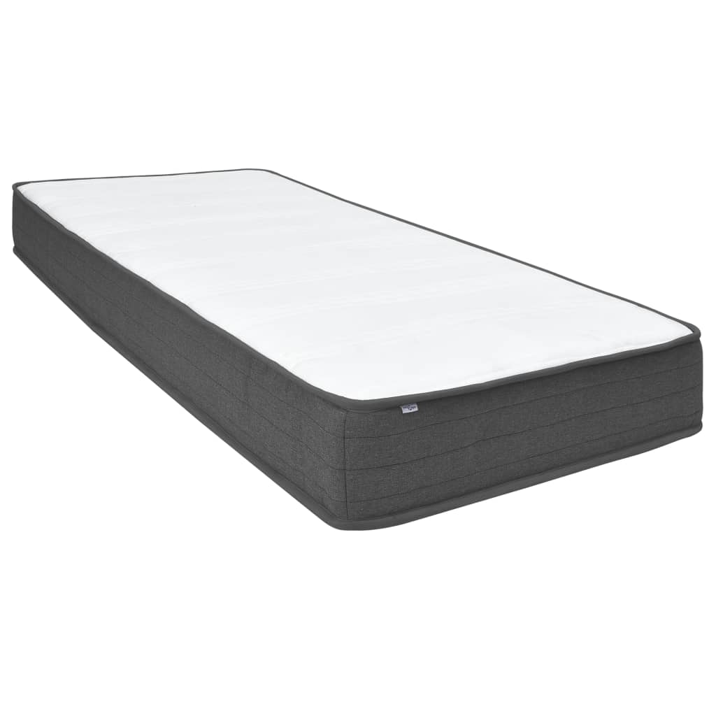 Krevet od tkanine s oprugama tamnosivi 100 x 200 cm