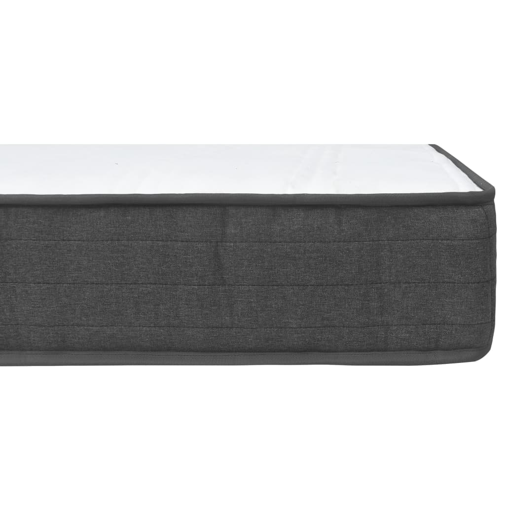 Krevet od tkanine s oprugama tamnosivi 200 x 200 cm