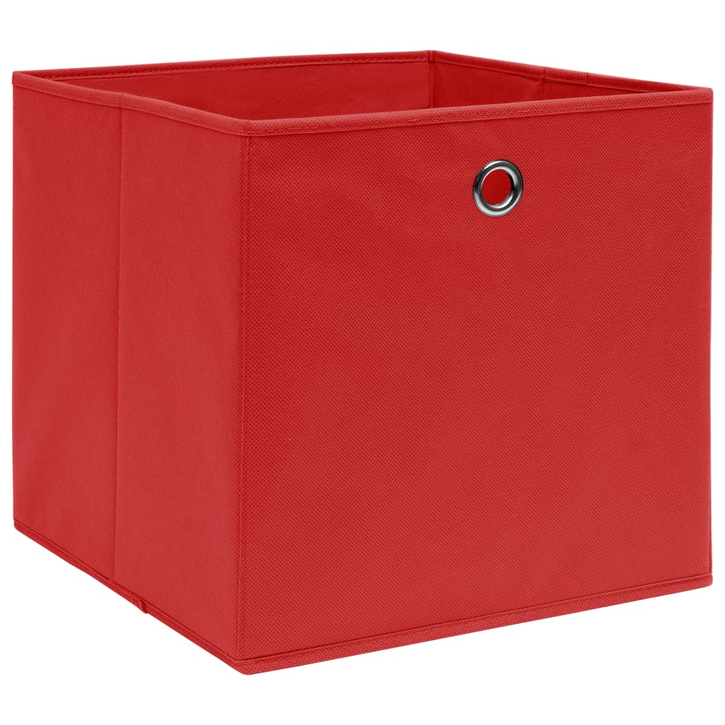 Kutije za pohranu od netkane tkanine 4 kom 28x28x28 cm crvene