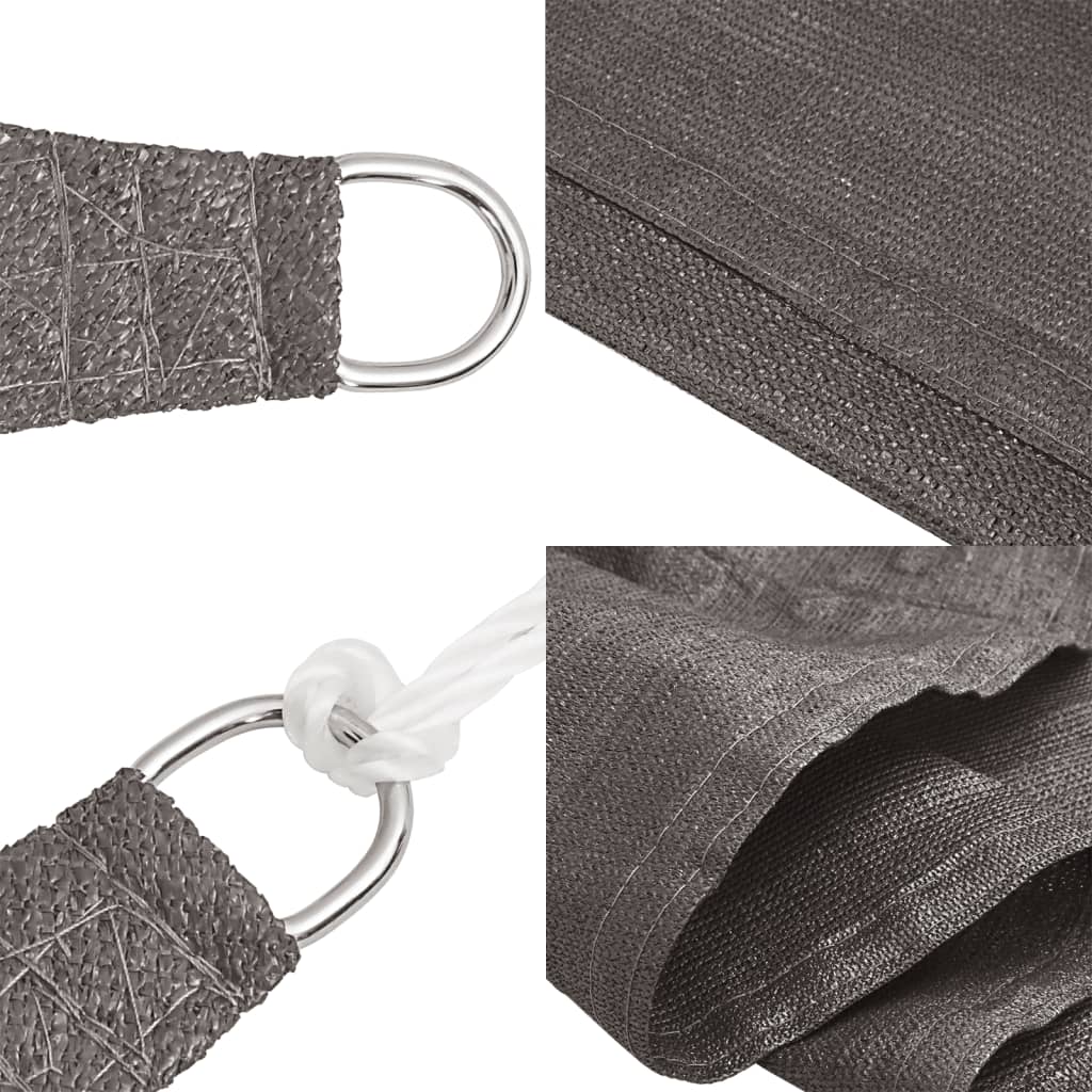 Jedro za zaštitu od sunca 160 g/m² Antracit 3/4x3 m HDPE