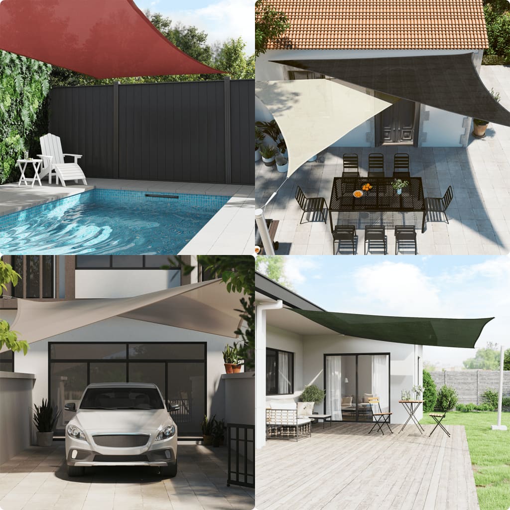 Jedro za zaštitu od sunca 160 g/m² svjetlozeleno 6 x 7 m HDPE