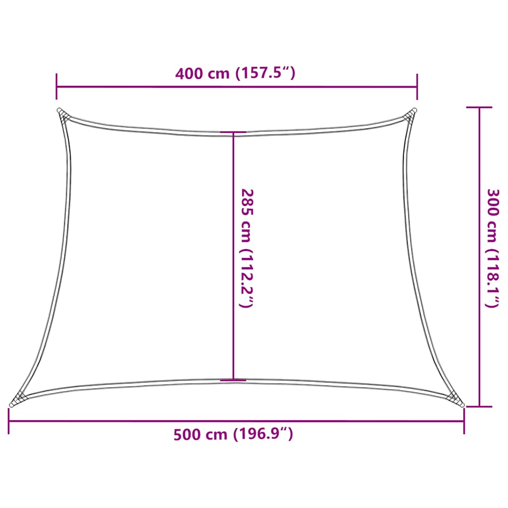 Jedro za zaštitu od sunca 160 g/m² Trapez žuto 4/5x3 m HDPE
