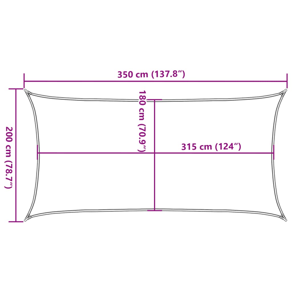 Jedro za zaštitu od sunca 160 g/m² smeđe 2 x 3,5 m HDPE