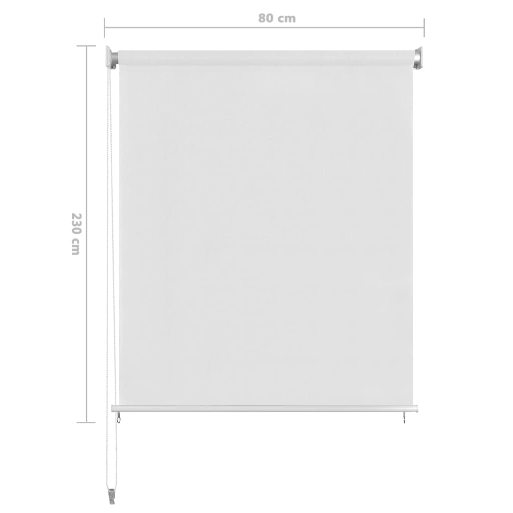 Vanjska roleta za zamračivanje bijela 80 x 230 cm HDPE
