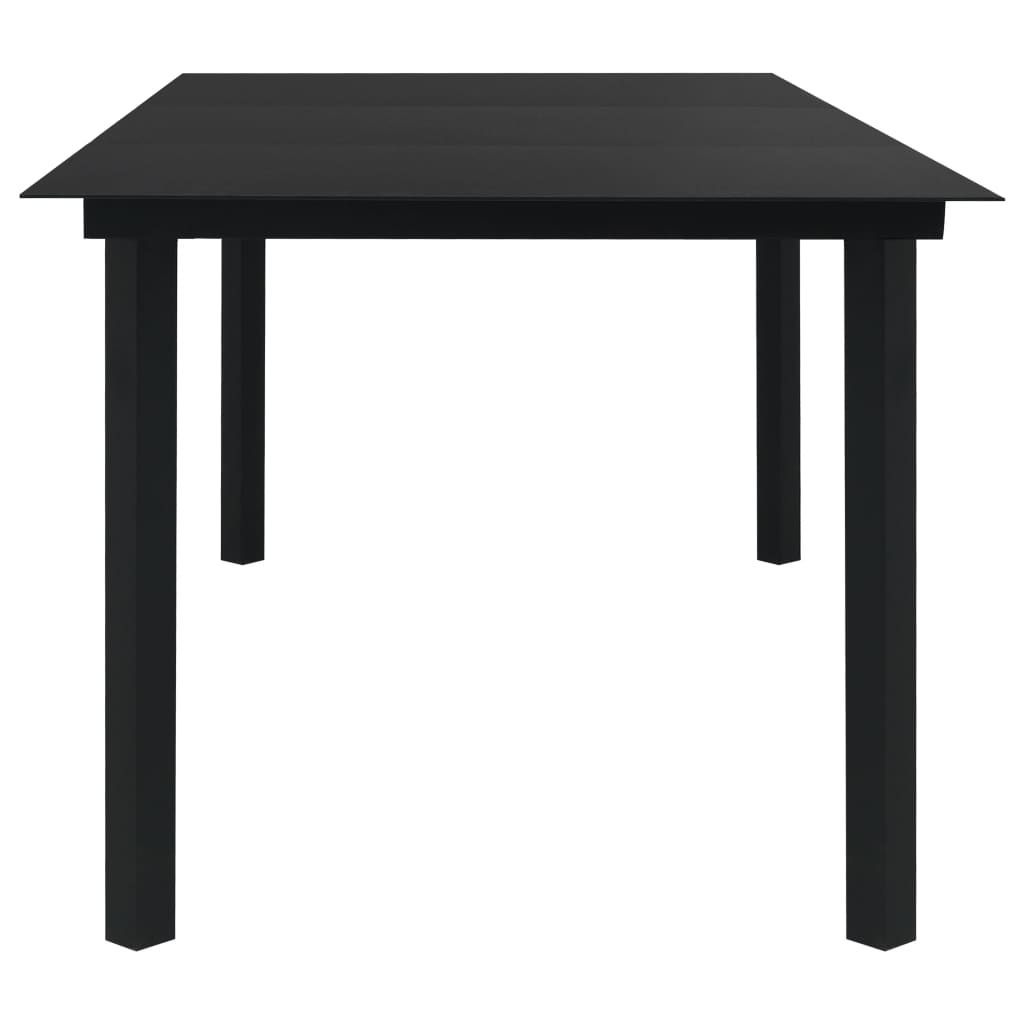 9-dijelni vrtni blagovaonski set od PVC ratana crni