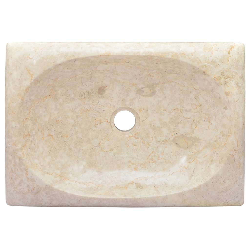 Umivaonik krem 50 x 35 x 10 cm mramorni