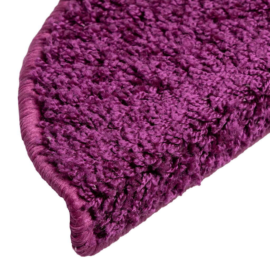 Prostirke za stepenice 10 kom 56x17x3 cm ljubičaste poluokrugle