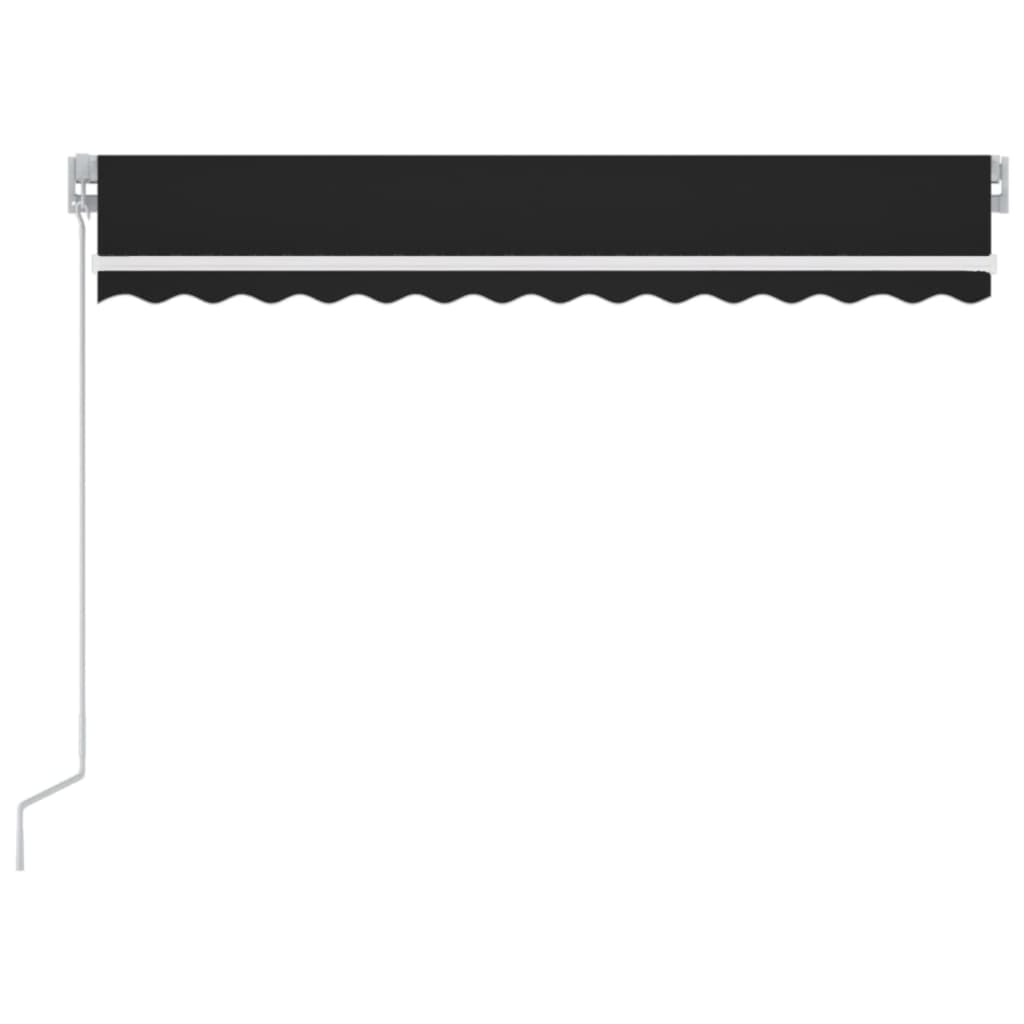 Tenda na ručno uvlačenje s LED svjetlima 350 x 250 cm antracit