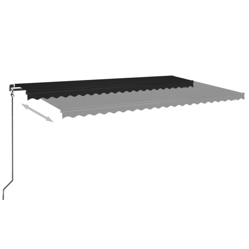 Tenda na ručno uvlačenje 500 x 350 cm antracit