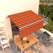 Automatska tenda s roletom 3,5 x 2,5 m narančasto-smeđa